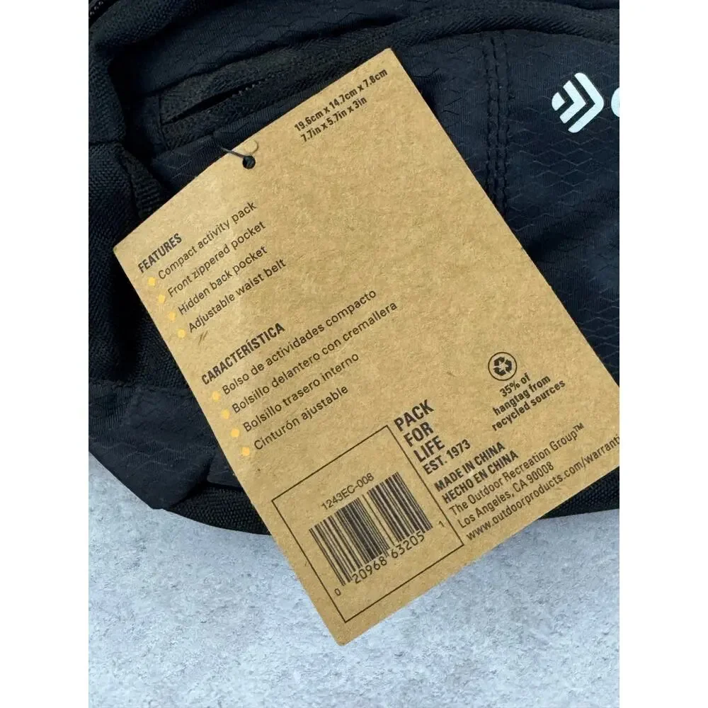 Outdoor Products Essential Waist Pack Black NEW